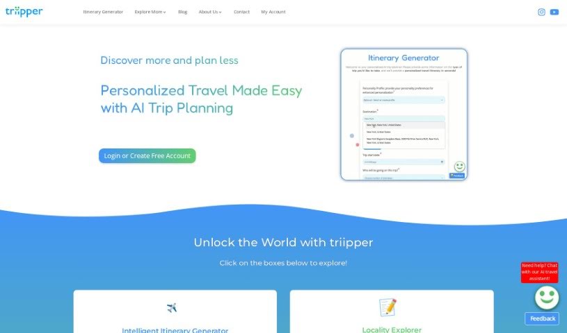 Screenshot of Triipper