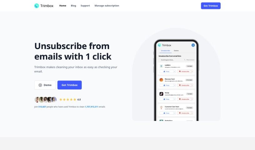 Screenshot of Trimbox