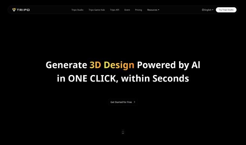Screenshot of Tripo AI