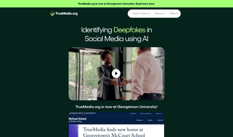 Screenshot of TrueMedia