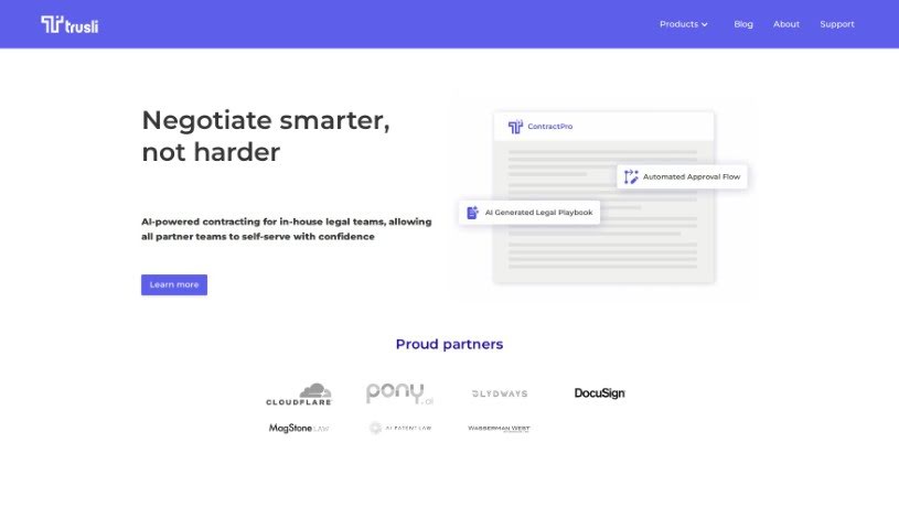 Screenshot of Trusli