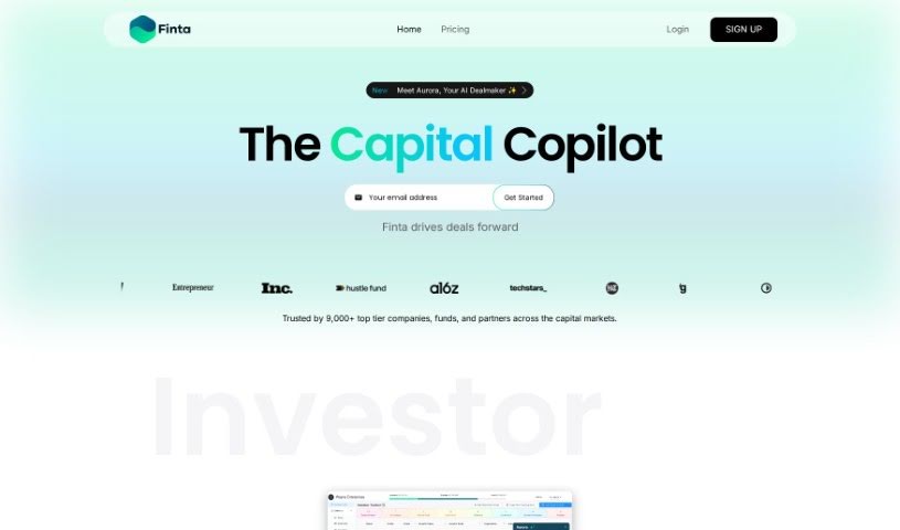 Screenshot of Trust Finta