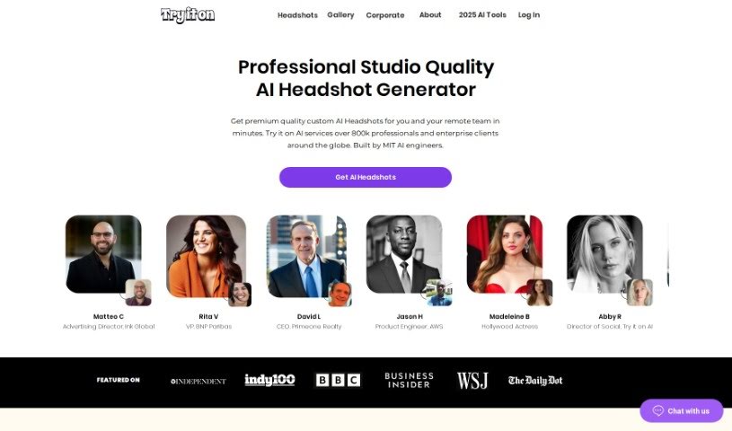 Screenshot of Try it on AI