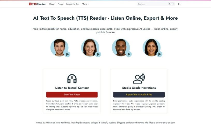 Screenshot of TTS Reader