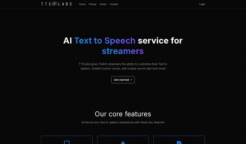 Screenshot of TTSLabs