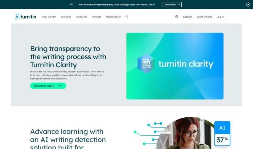 Screenshot of Turnitin