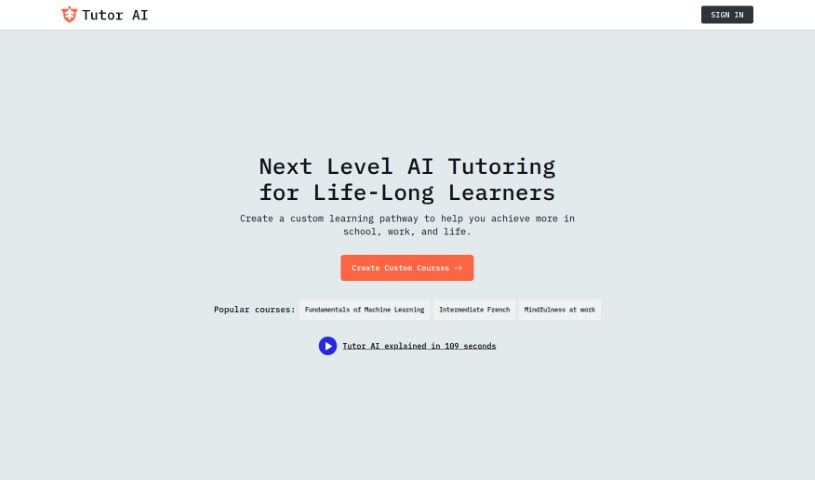 Screenshot of Tutorai