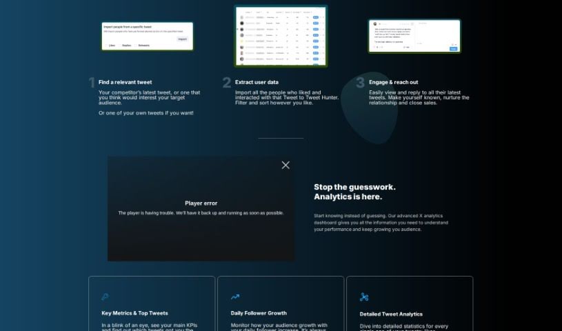 Screenshot of Tweet Hunter