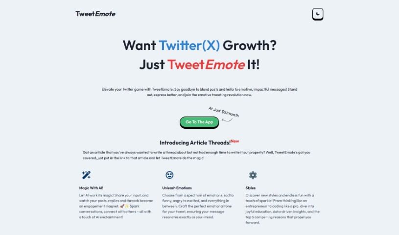 Screenshot of TweetEmote