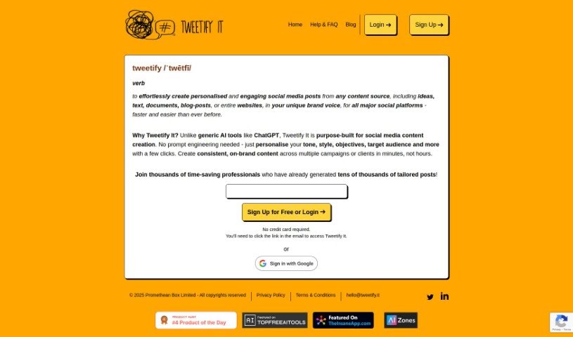 Screenshot of Tweetify It