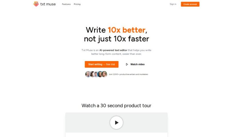 Screenshot of Txt Muse