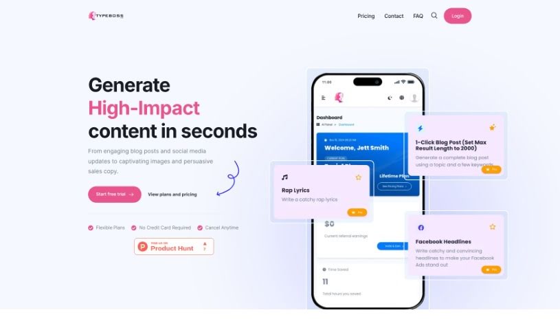 Screenshot of Typeboss