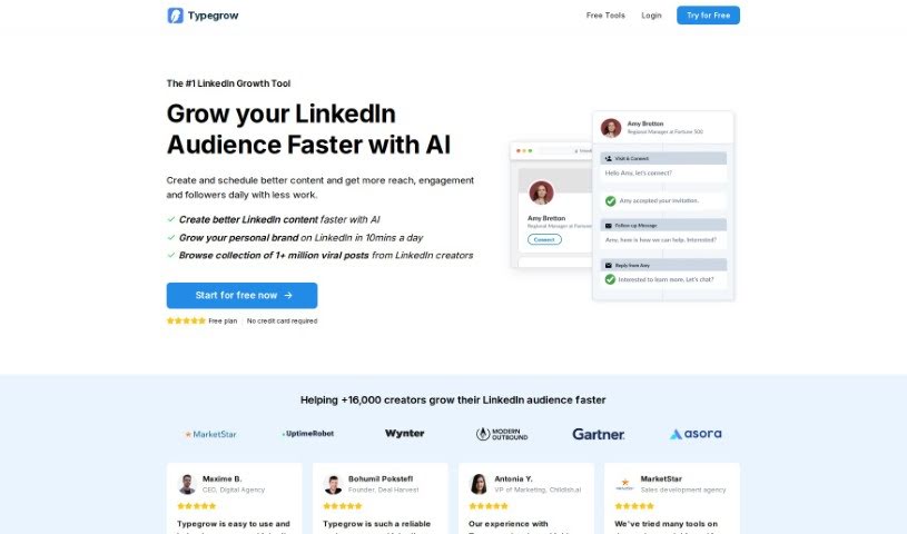 Screenshot of Typegrow