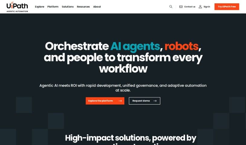 Screenshot of UiPath