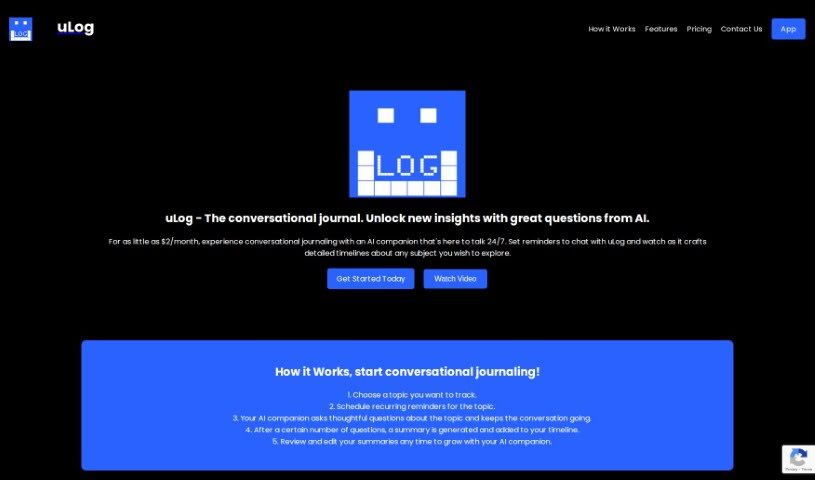Screenshot of Ulog.ai