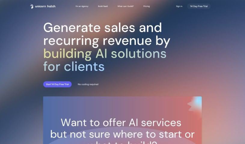 Screenshot of Unicorn Hatch