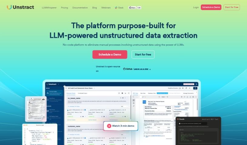 Screenshot of Unstract