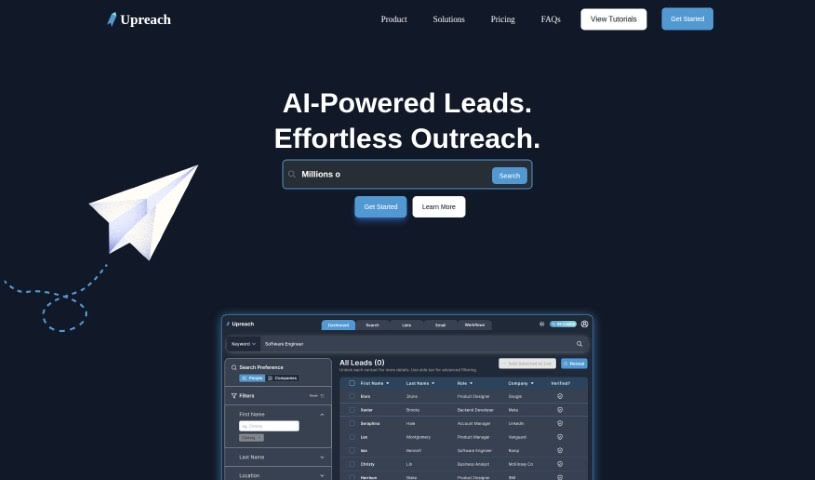 Screenshot of Upreach