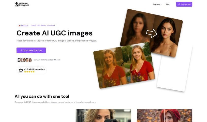 Screenshot of UpscaleImage AI