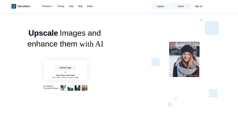 Screenshot of Upscalepics