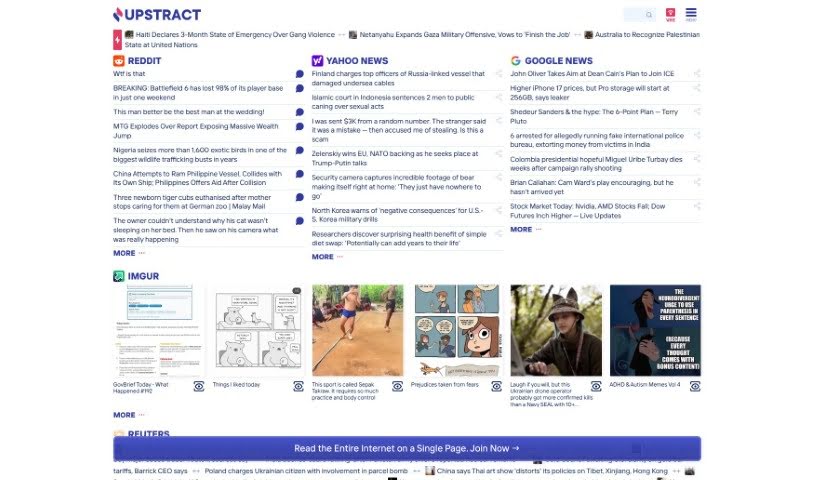 Screenshot of Upstract