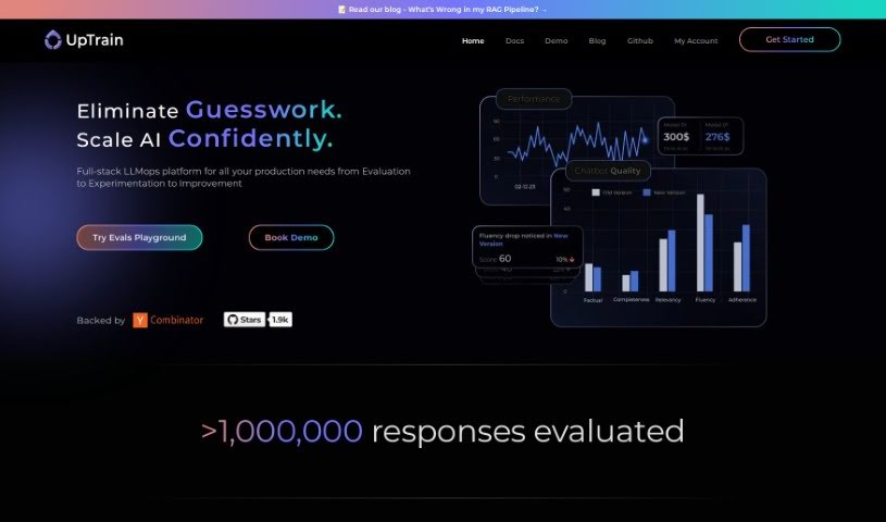 Screenshot of UpTrain