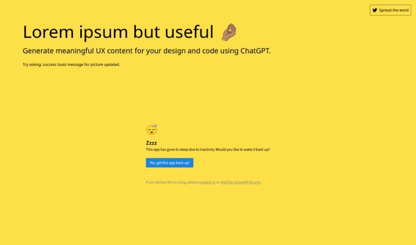 Screenshot of Usefulloremipsum