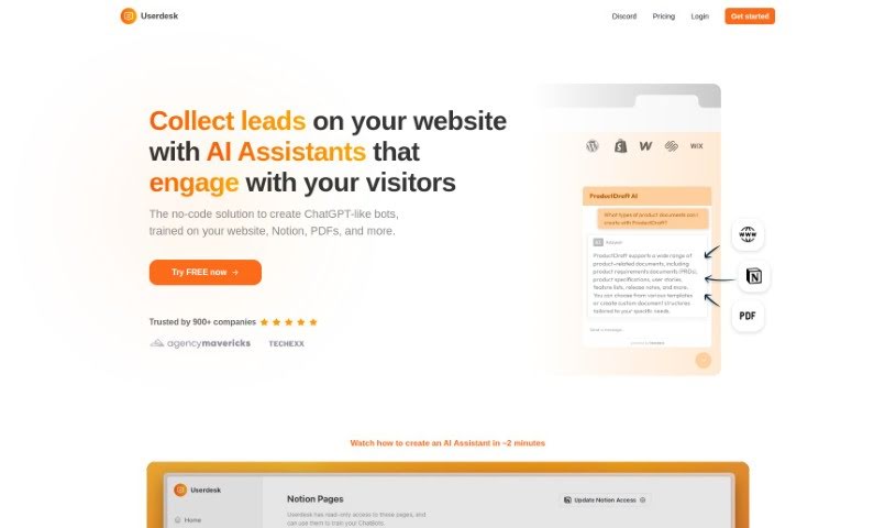 Screenshot of Userdesk