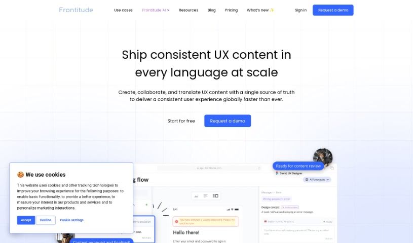 Screenshot of Frontitude