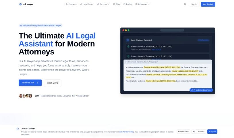 Screenshot of v-Lawyer