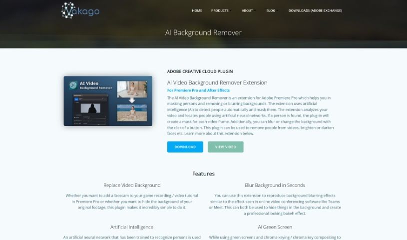 Screenshot of Vakago Tools AI Background Remover