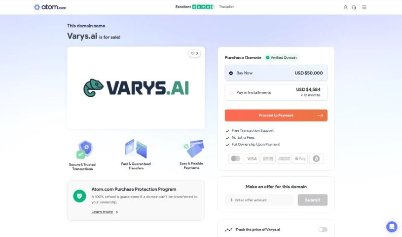 Screenshot of Varys AI