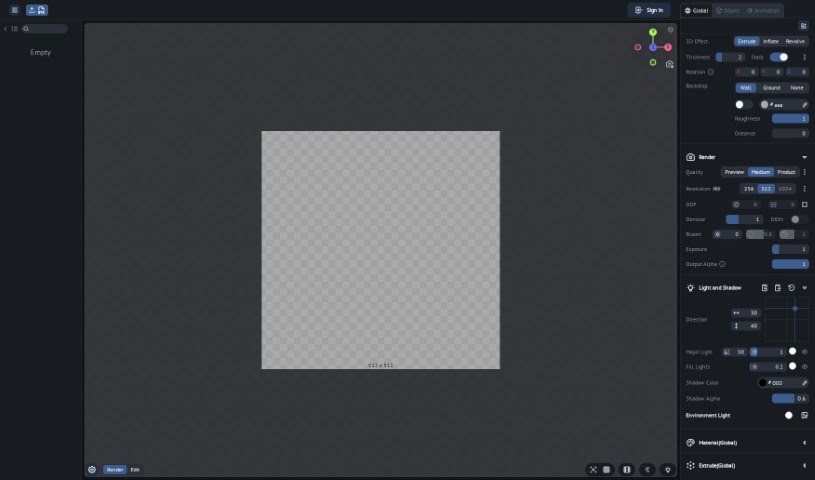 Screenshot of Vector To 3D