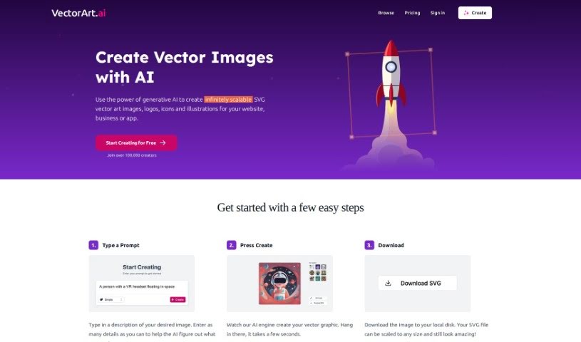 Screenshot of Vectorart