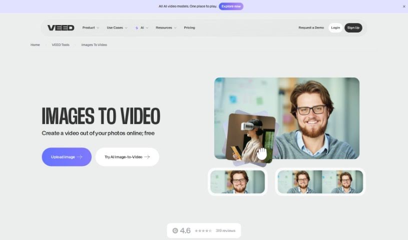 Screenshot of VEED Image to Video