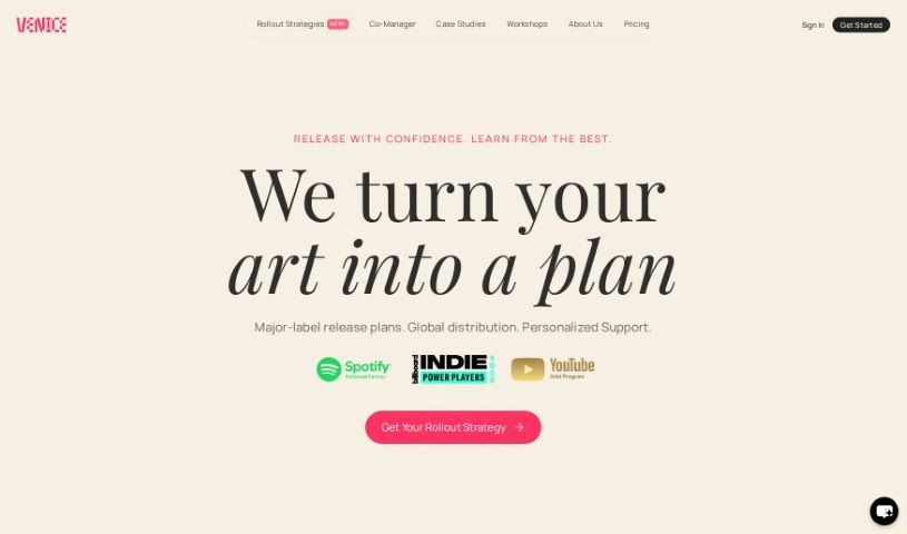 Screenshot of Venice Music