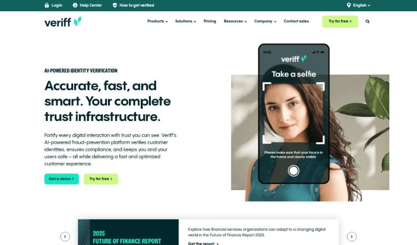 Screenshot of Veriff