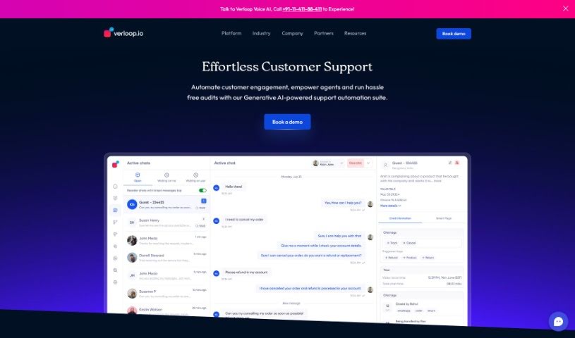 Screenshot of Verloop.io