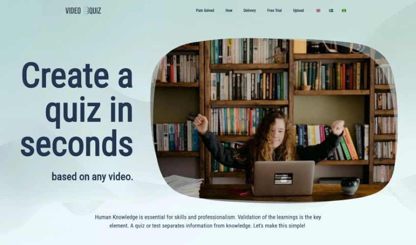 Screenshot of Video2Quiz