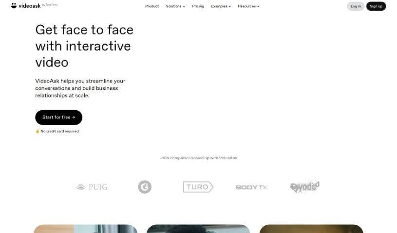 Screenshot of VideoAsk