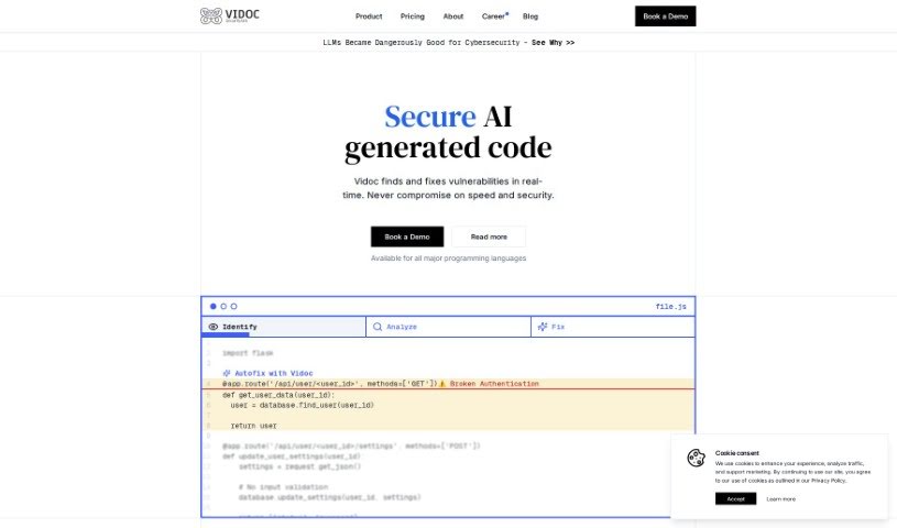 Screenshot of Vidoc Security