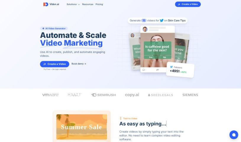 Screenshot of Vidon.ai