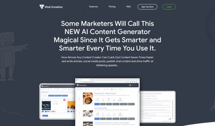 Screenshot of Viral Curation