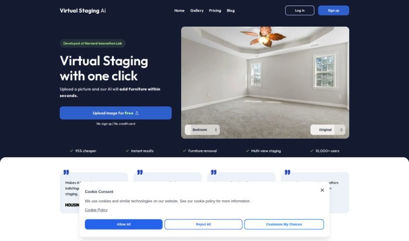 Screenshot of Virtual Staging Ai