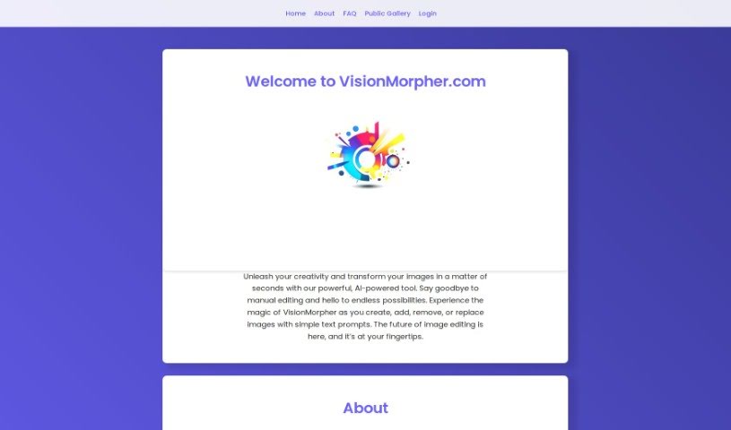 Screenshot of VisionMorpher
