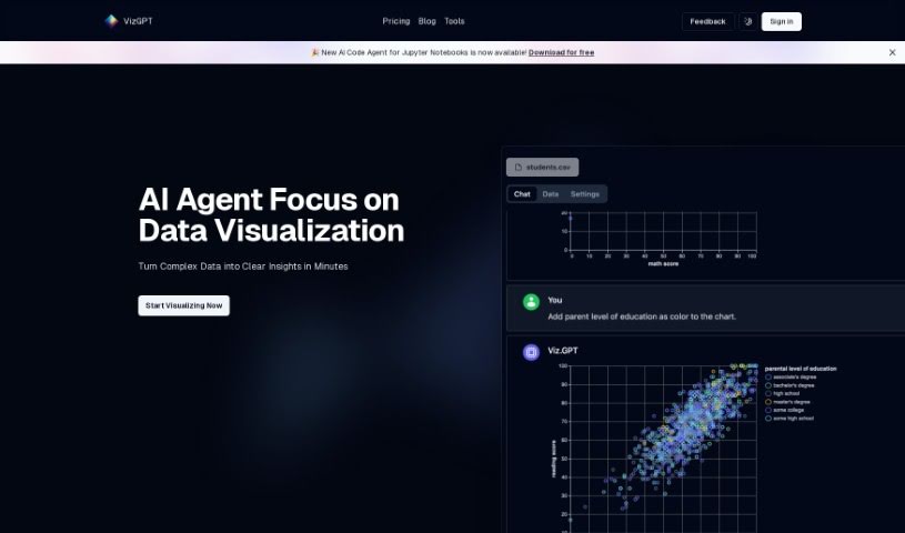 Screenshot of vizGPT