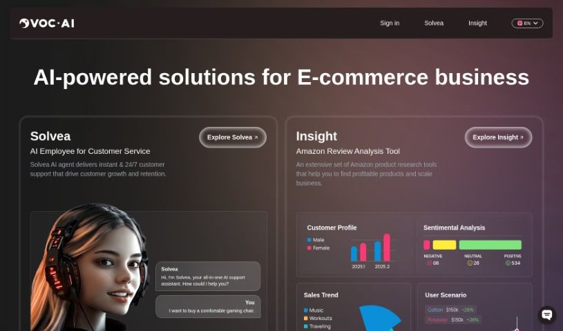 Screenshot of VOC AI