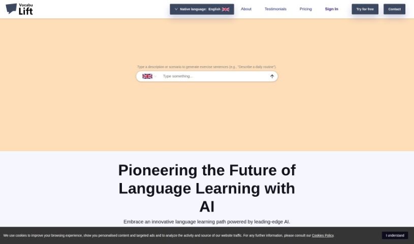 Screenshot of Vocabulift