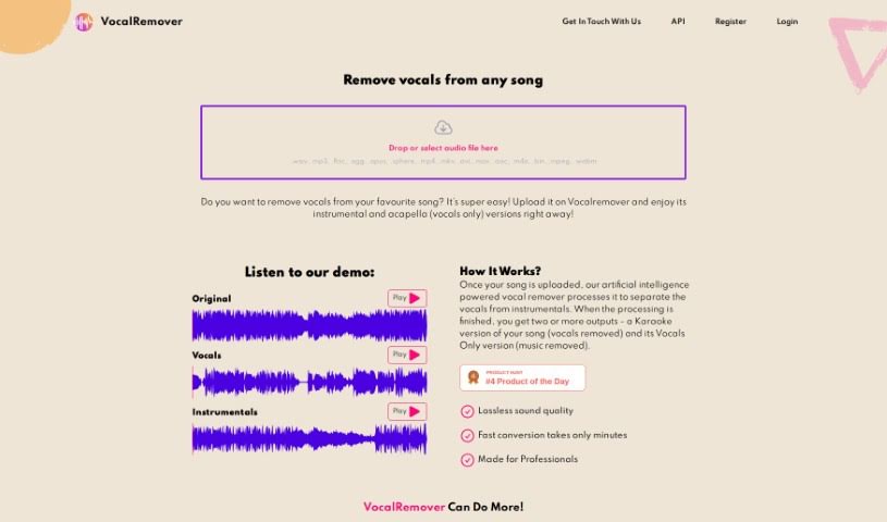Screenshot of Vocalremove