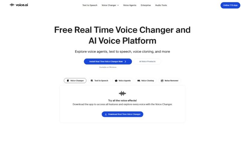 Screenshot of Voice AI